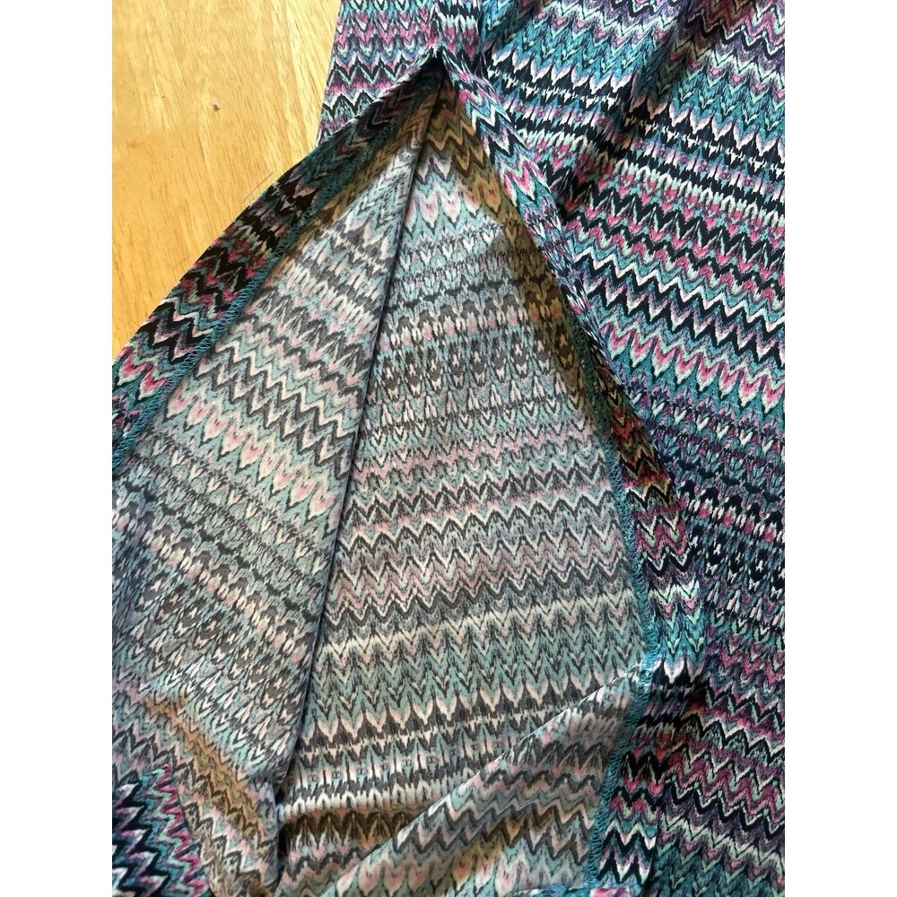 Lane Bryant Maxi Skirt 26/28 Chevron Print Side Slits Stretch Boho Long Plus - Picture 7 of 13